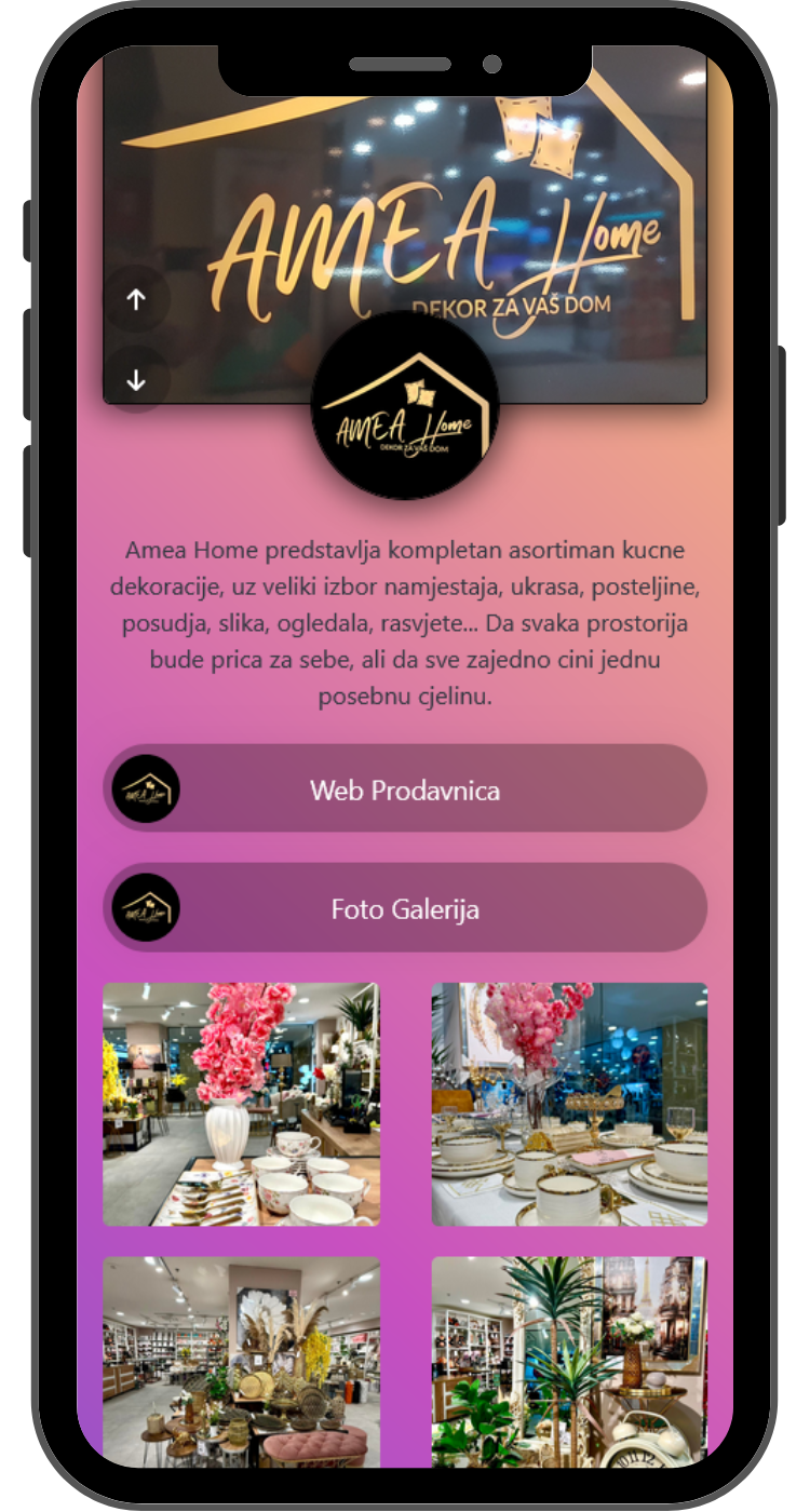 Screenshot of biolink page examples